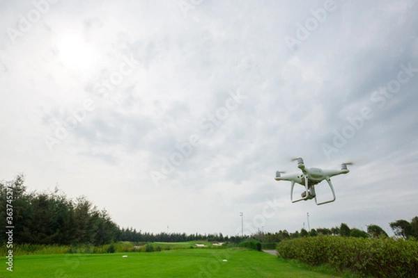 Fototapeta Drone on golf course