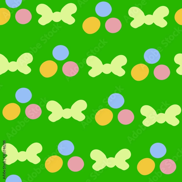 Fototapeta Vector candy and bubblegum seamless pattern design. Perfect for decorative projects and fabrics.