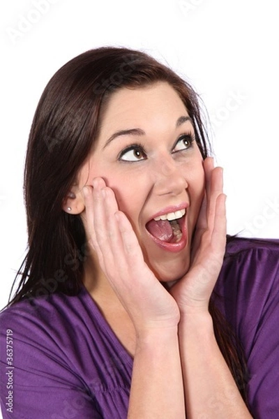 Obraz Beatiful Girl with Surprised Expression