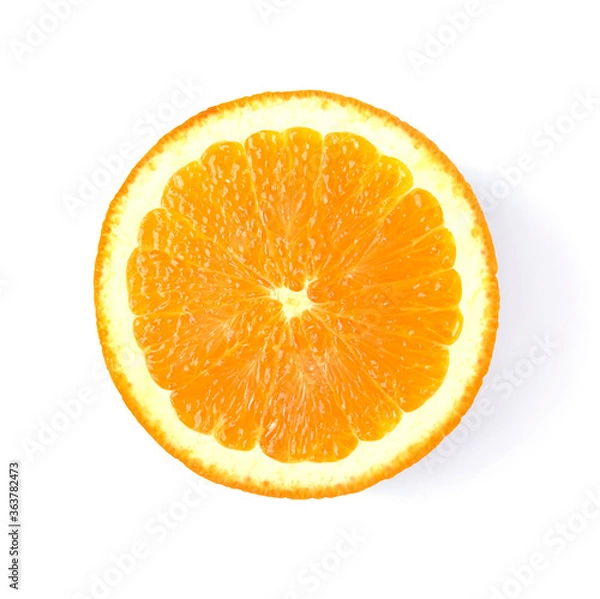 Obraz Orange slice isolated on white background