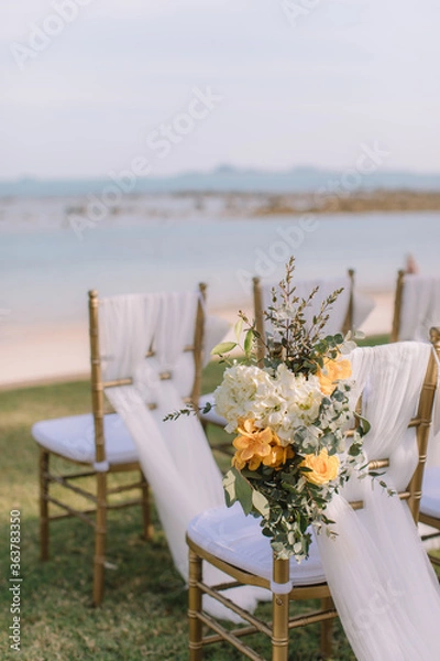 Obraz Wedding setup detail on the beach