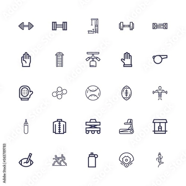 Fototapeta Editable 25 exercise icons for web and mobile
