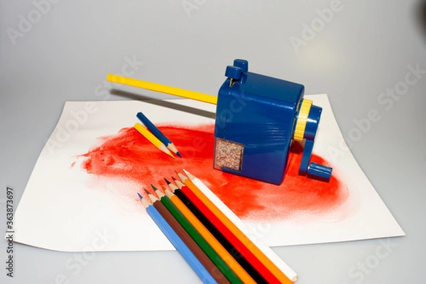 Obraz blurred red paint on paper