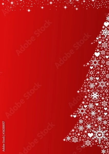 Obraz Weihnachtsbaum mit Sternenhimmel