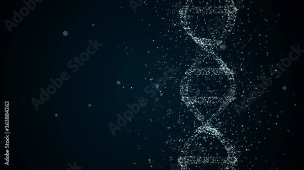 Obraz Artificial dna structure with shining light particles