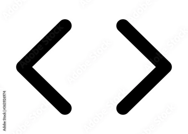 Fototapeta code vector icon for apps and website