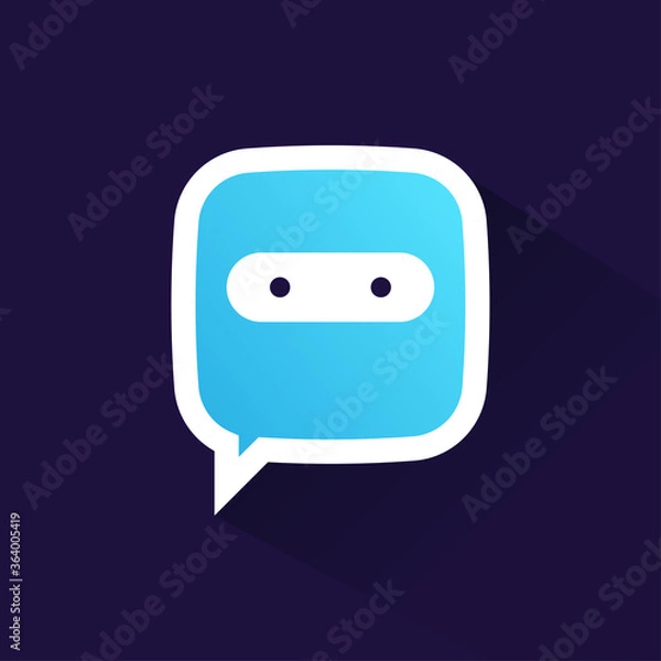 Obraz vector of chatbot/bubble chat/ninja chat logo template.