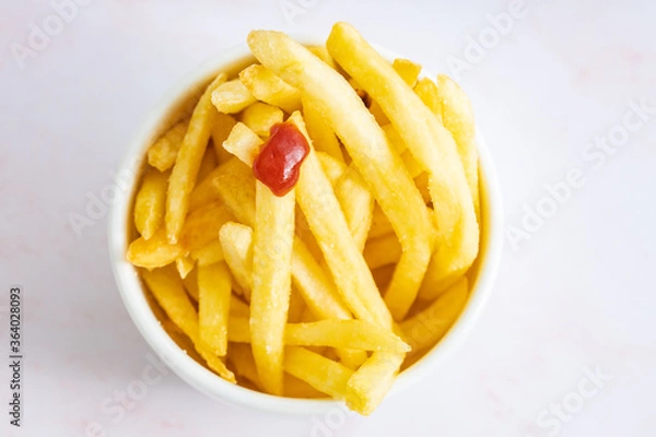 Fototapeta A simple French fries snack