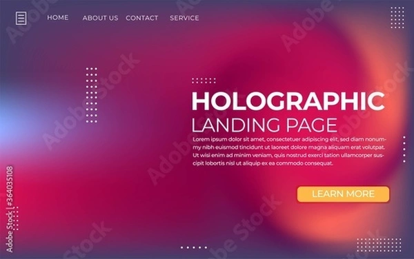 Fototapeta modern abstract liquid holographic color background. dynamic textured geometric elements design.can be used on posters,banner,web and any more
