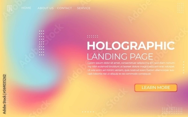 Fototapeta Landing page template. Use for keynote presentation background, brochure design, website slider, landing page, annual report, company profile. Premium vector