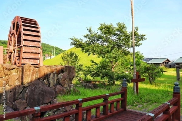 Obraz old wooden bridge