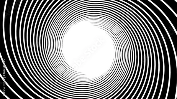Obraz Vector - Black and white abstract vortex background. Bursting, Radial, radiating pattern.Free space in a center.