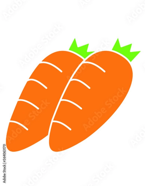 Obraz にんじん2本(色)