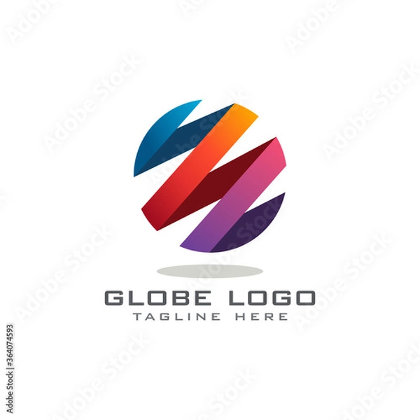Obraz Globe 3D abstract creative logo