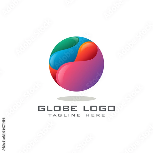 Obraz Globe 3D abstract creative logo