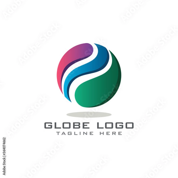 Obraz Globe 3D abstract creative logo