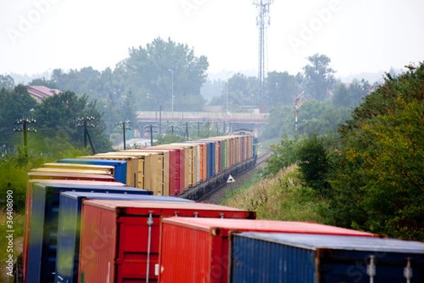 Obraz Landscape with the train