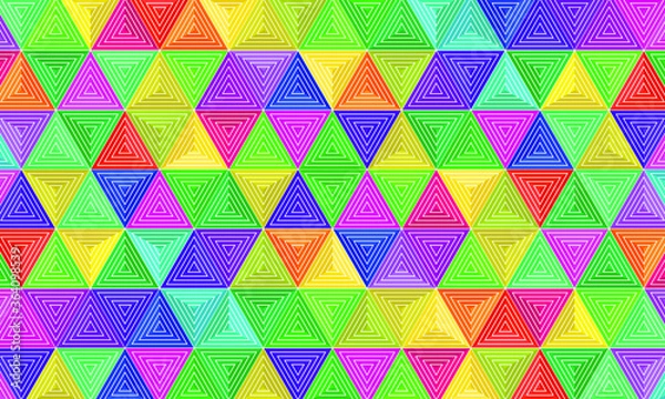 Fototapeta Creative rainbow colors background of triangular shapes and lines
