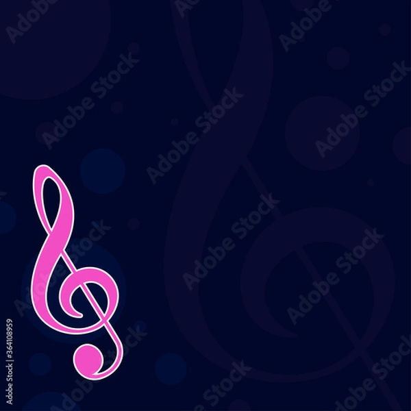 Fototapeta Music background for design, Vector and illustration,Template Design for postcard , shapes , brochure and banner.