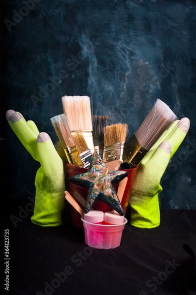 Obraz Paint and Brushes