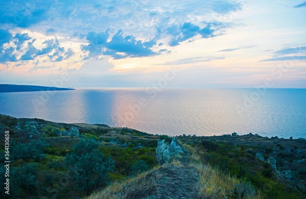 Fototapeta View of floating clouds over the sea