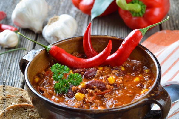 Obraz Chilli z wołowiną