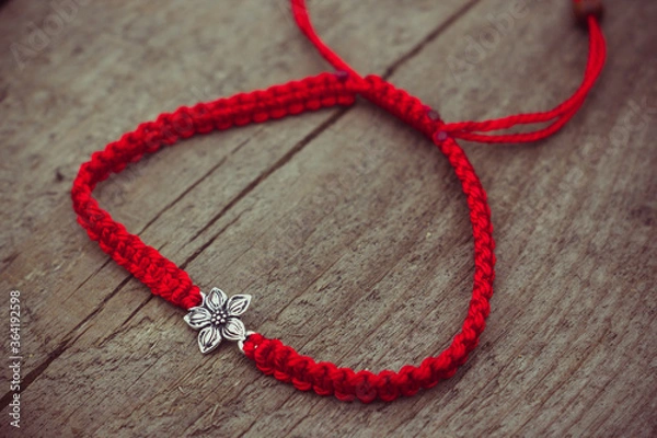 Fototapeta Handmade woven bracelets