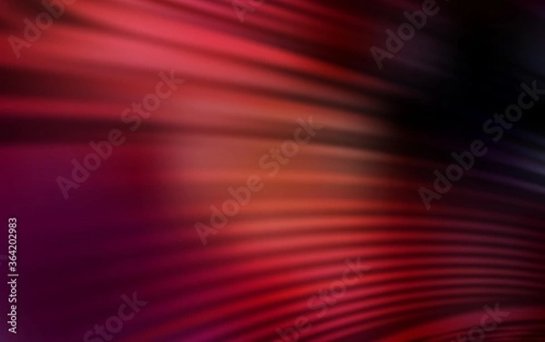 Fototapeta Dark Red vector background with curved lines. Colorful geometric sample with gradient lines.  Colorful wave pattern for your design.