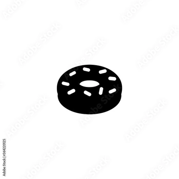 Fototapeta Doughnut Flat Vector Icon. Isolated Donut Illustration
