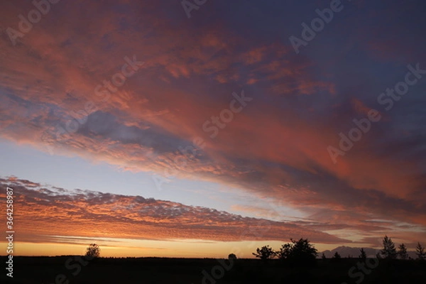 Obraz sunset over the river