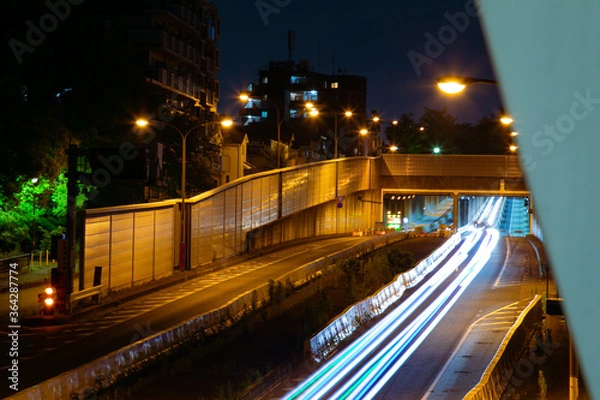 Obraz 夜の高速道路