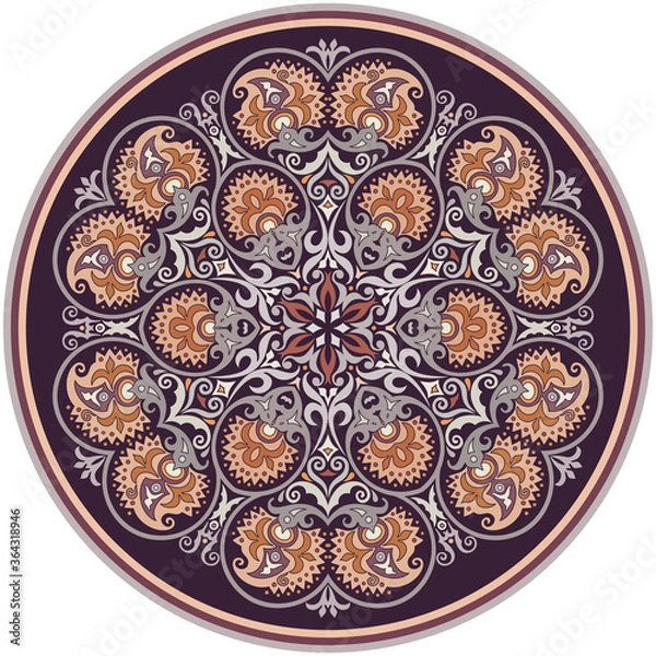 Fototapeta Vector ethnic abstract flower illustration