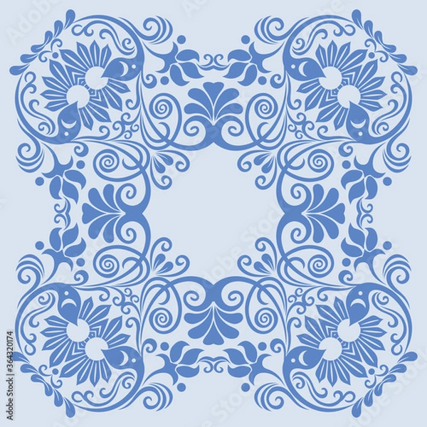 Fototapeta Vector ethnic abstract flower illustration