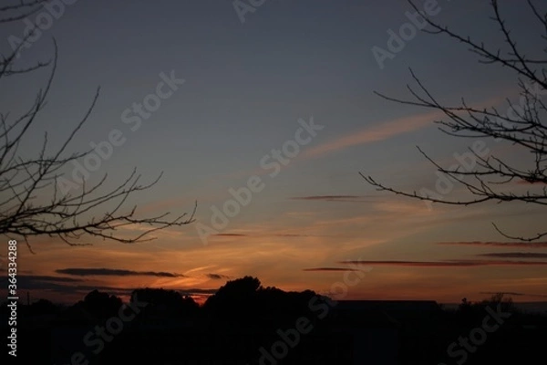 Obraz cielo anaranjado