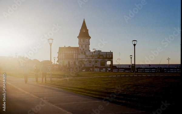 Obraz sunset over the old town