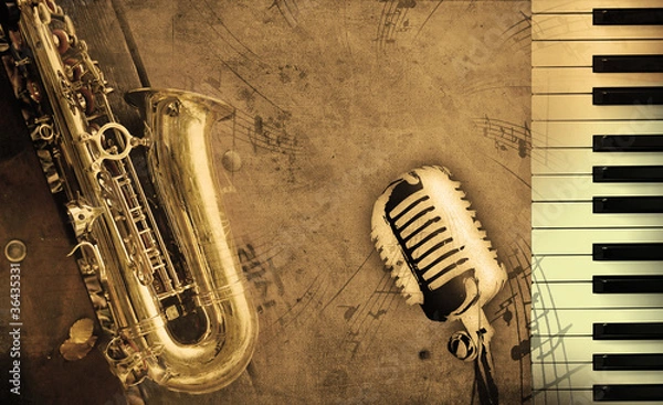 Fototapeta brudne tło muzyczne