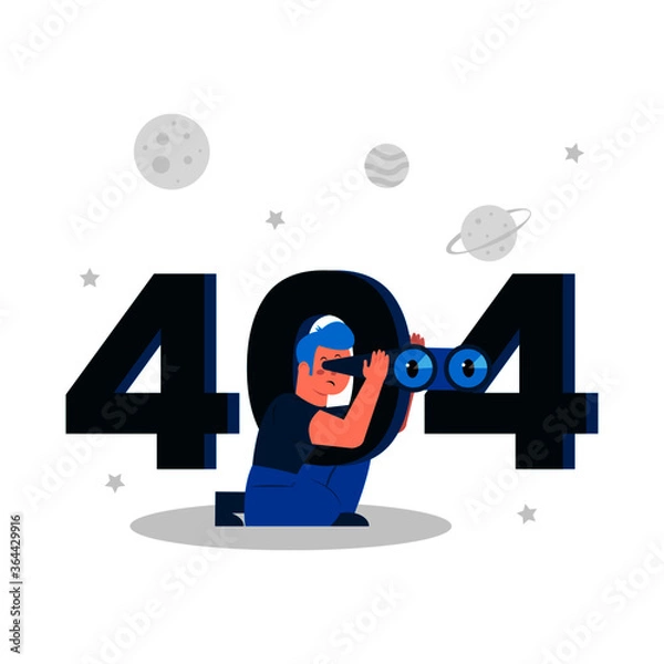 Obraz Error 404 vector concept illustration