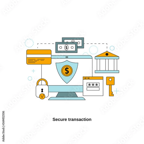Fototapeta Secure transaction concept