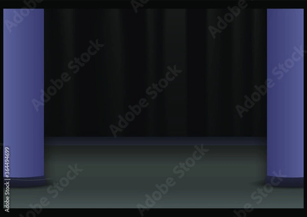 Obraz blue stage spotlight