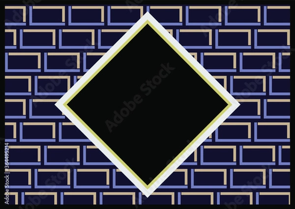 Obraz black and white square background