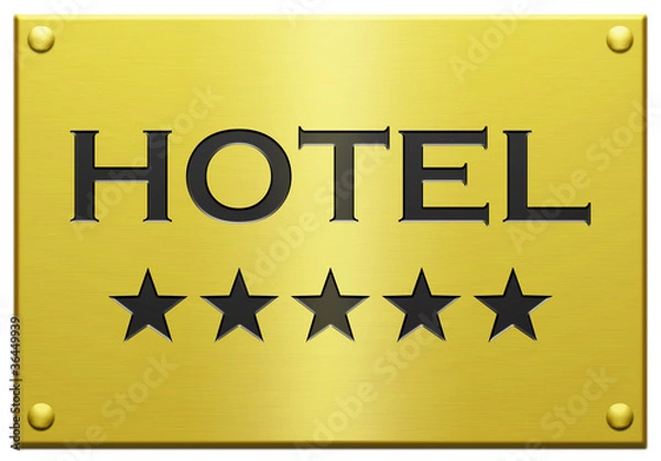 Obraz "Five Star Hotel" Engraved Plaque