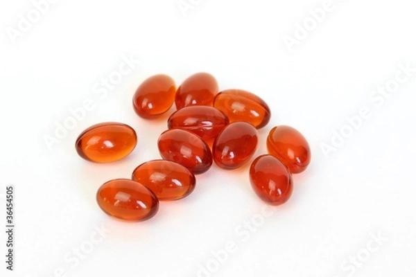 Obraz Several orange capsules