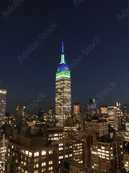 Fototapeta New York City skyline at night 