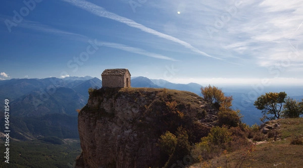 Obraz The chapel Saint-Michel de Cousson in the mountains of Digne les Bains, France