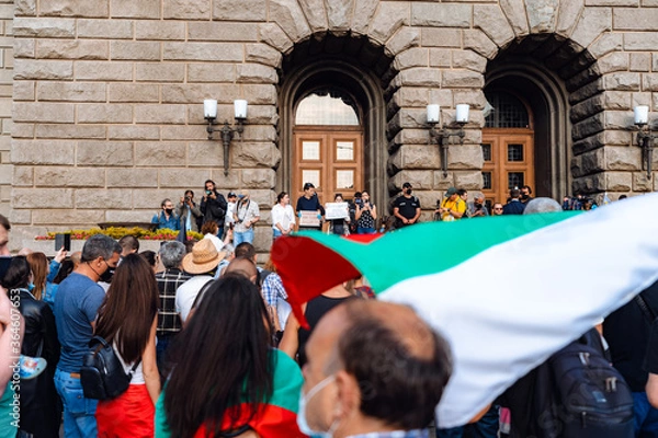 Fototapeta July Protests in Sofia, Bulgaria 2020