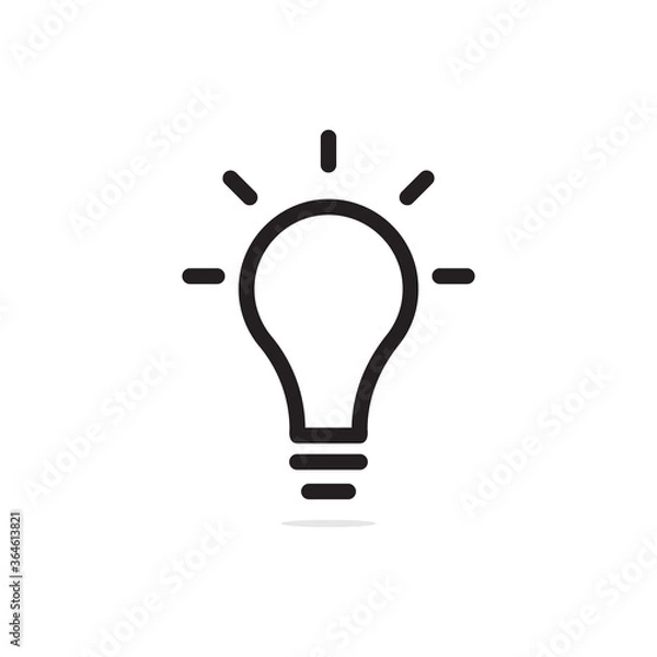 Obraz  Light Bulb icon for web site or mobile app