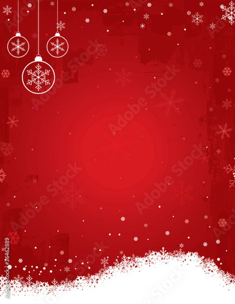 Obraz Red Christmas Background