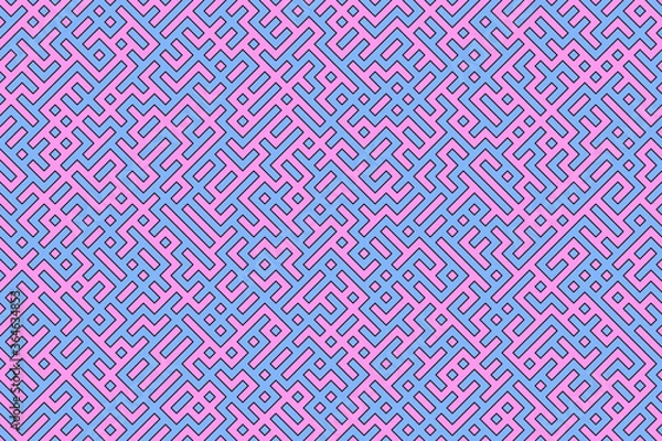 Obraz Maze pattern, 1 stroke layer and 2 fill layers