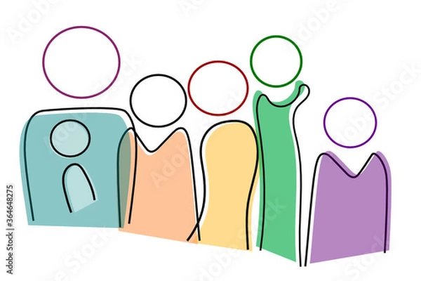 Fototapeta Logo équipe, diversité