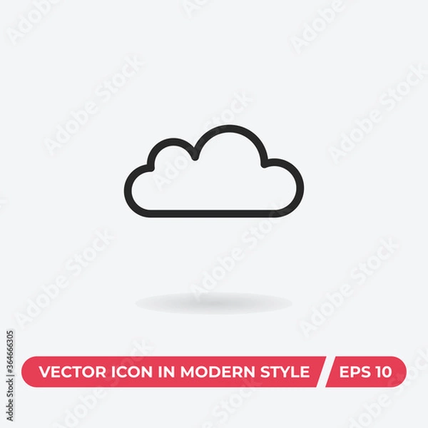 Fototapeta Cloud icon vector. Weather sign